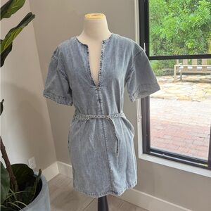 Frame Denim Light Blue Mini Dress
